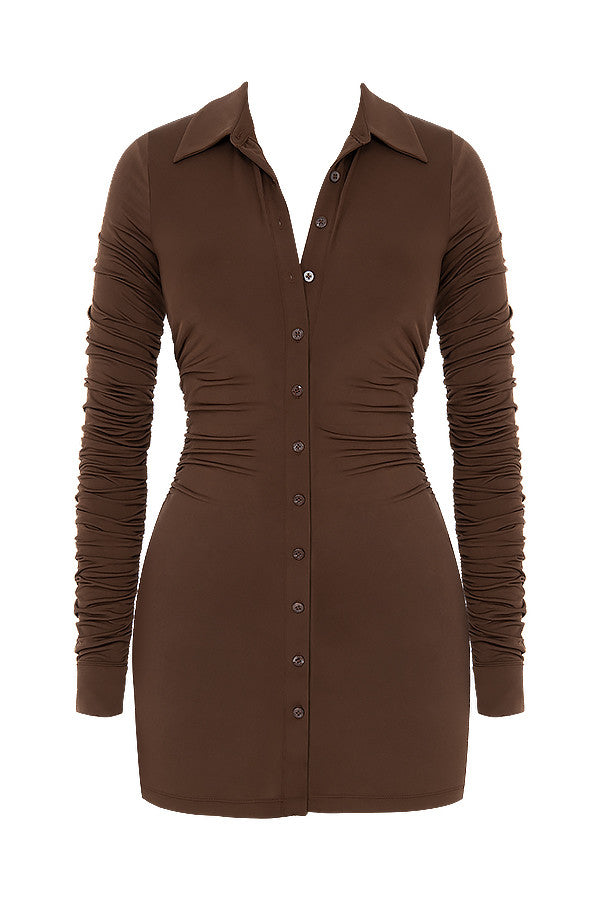 Stilla | Jersey Mini Skjortekjole