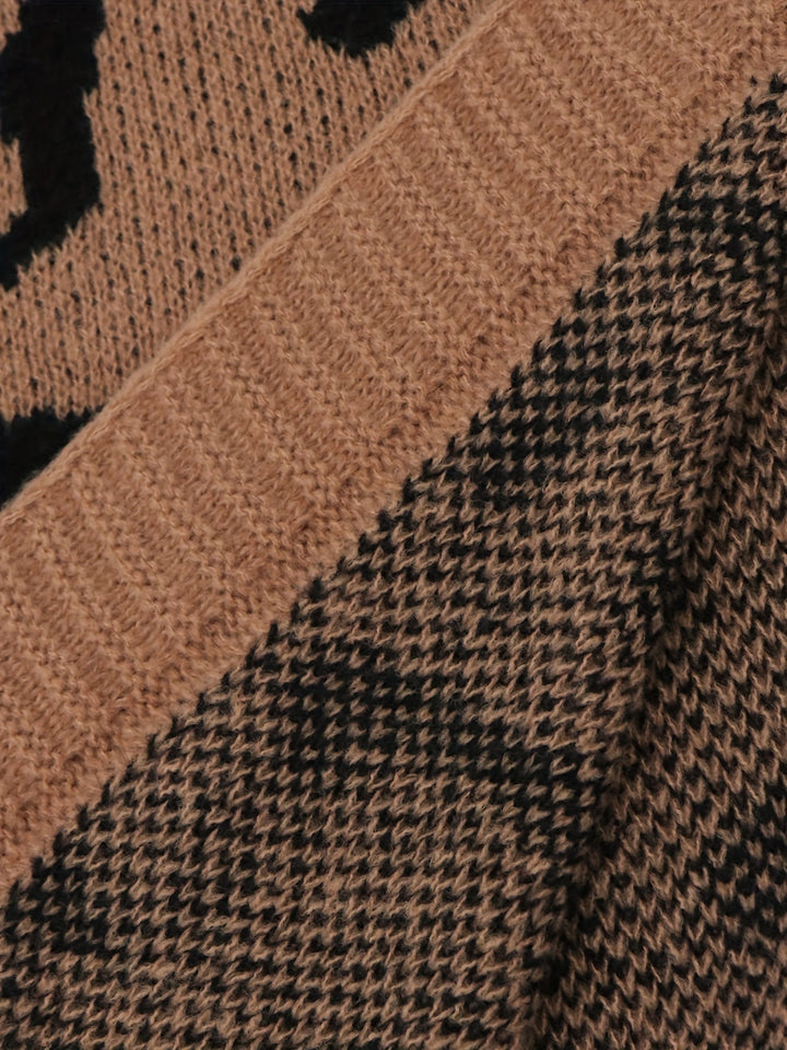 Stilla | Strikketrøje Med Leopardprint