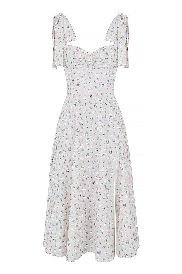 Stilla | Blomstret Midi Solkjole