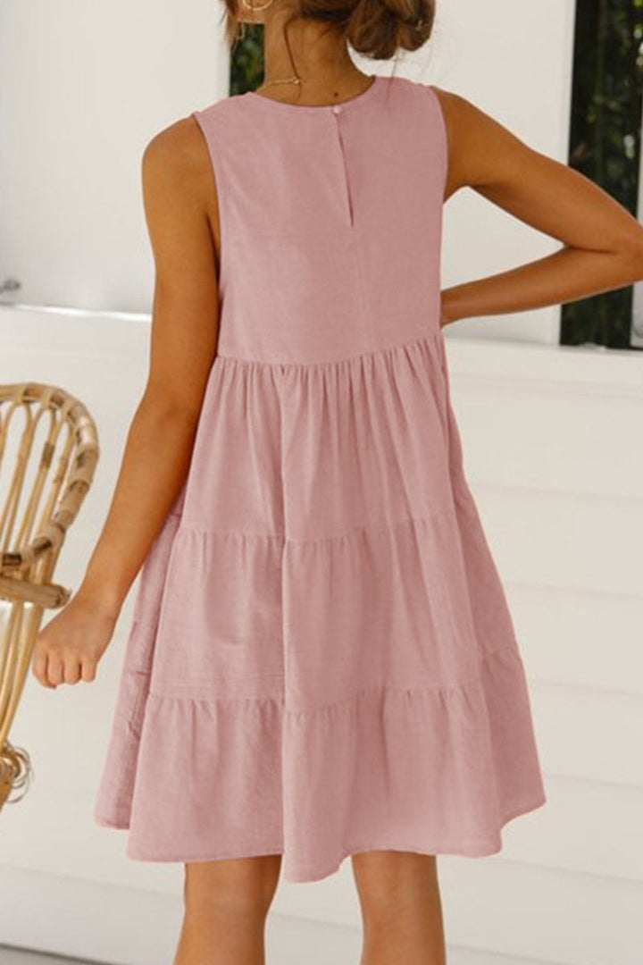 Stilla | Mode Afslappet Solid Patchwork O Hals Prinsessekjoler