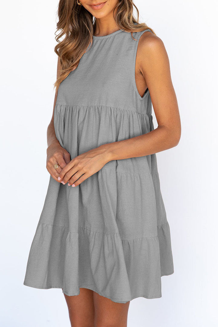 Stilla | Mode Afslappet Solid Patchwork O Hals Prinsessekjoler