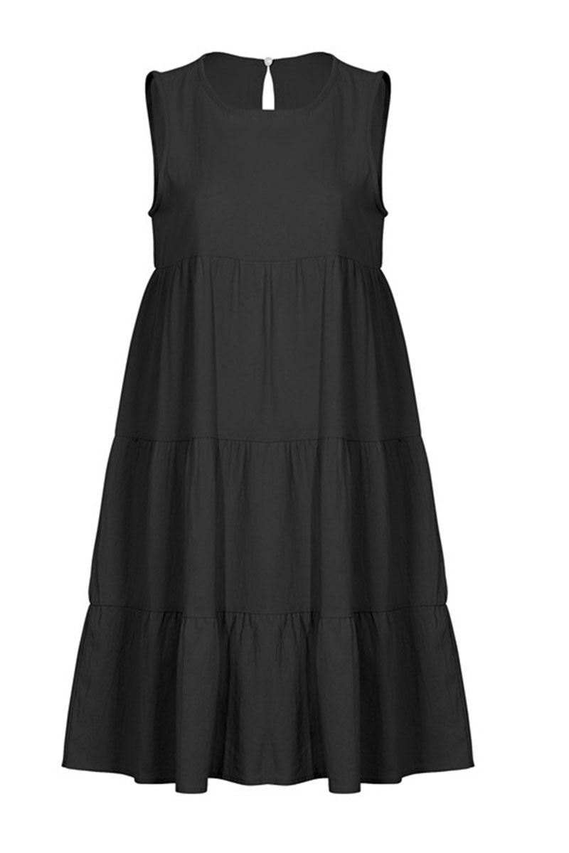 Stilla | Mode Afslappet Solid Patchwork O Hals Prinsessekjoler