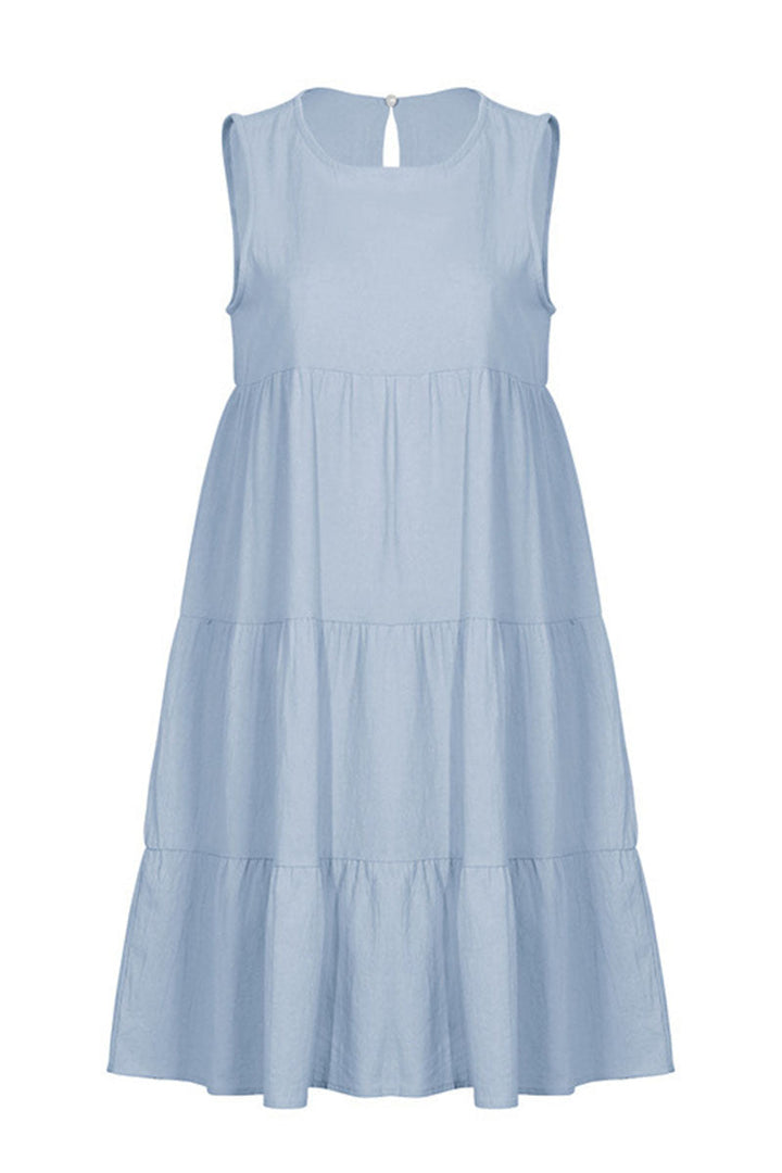 Stilla | Mode Afslappet Solid Patchwork O Hals Prinsessekjoler