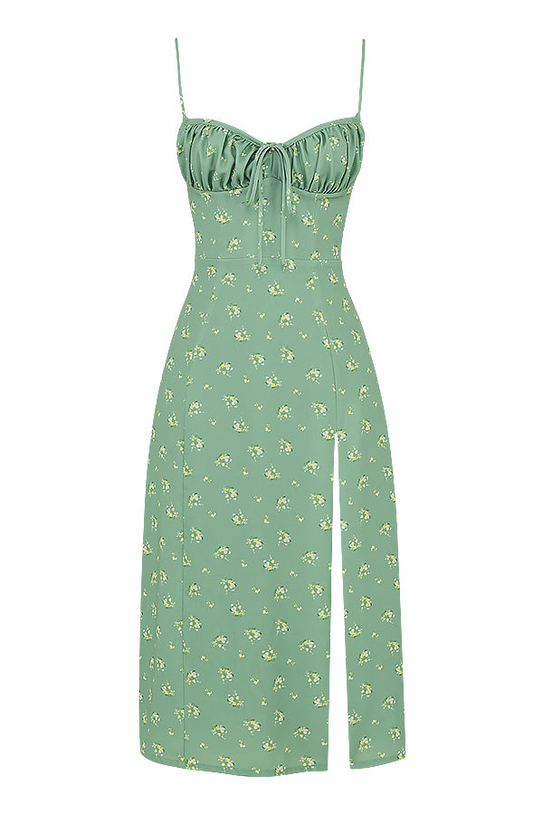 Stilla | Blomstret Bustier Midikjole
