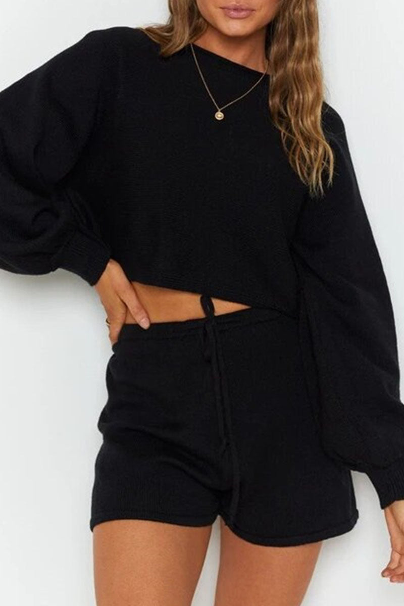 Stilla | Mode, Casual, Enfarvet, Rund halsudskæring, Lange ærmer, To dele