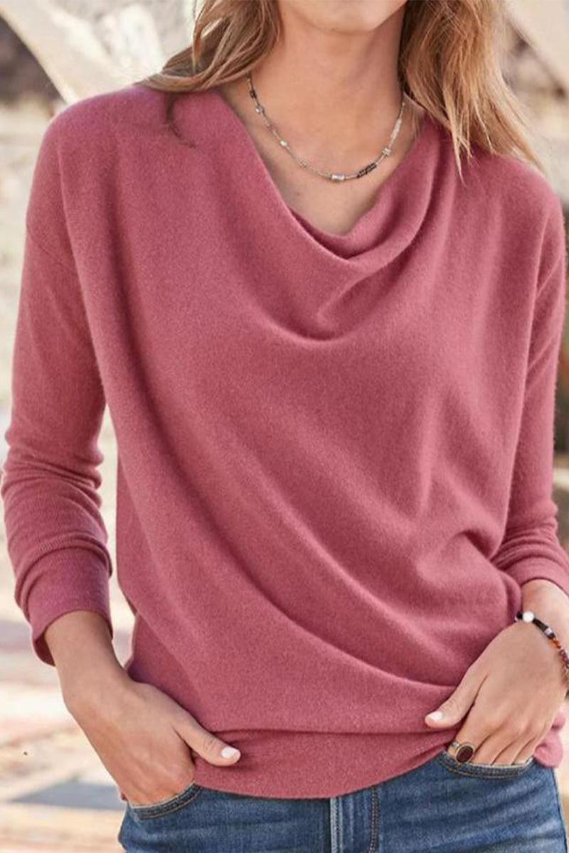 Stilla | Lækre Enfarvede Patchwork Toppe Med Asymmetrisk Krave