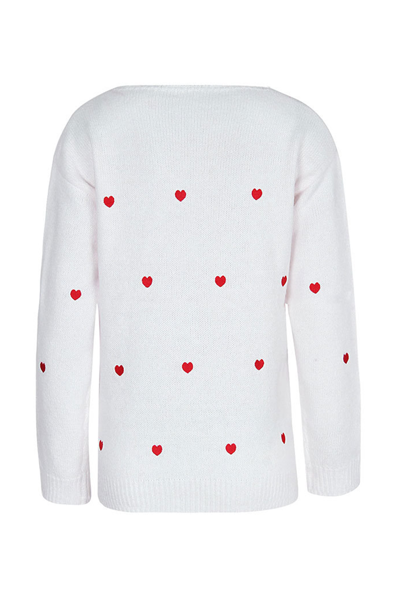 Stilla | Basic Løs Pullover Med V-udskæring Trykt