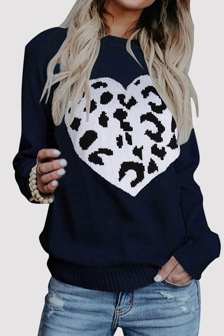 Stilla | Pullover Med Afslappet Print Og Rund Halsudskæring