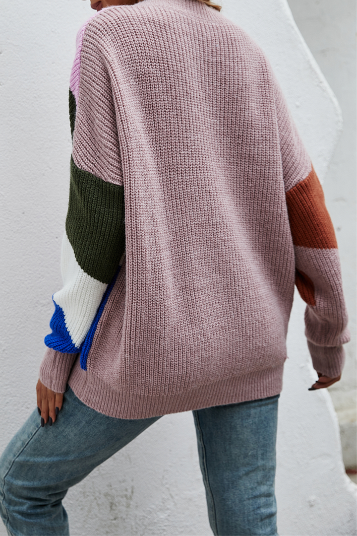 Stilla | Pullover med V-udskæring og slidsløjfe i trendy gadefarve