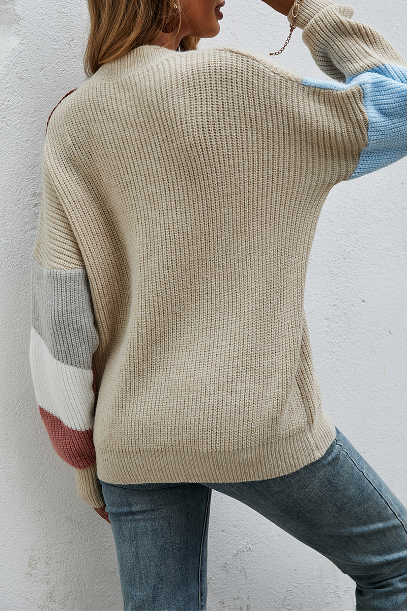 Stilla | Pullover med V-udskæring og slidsløjfe i trendy gadefarve