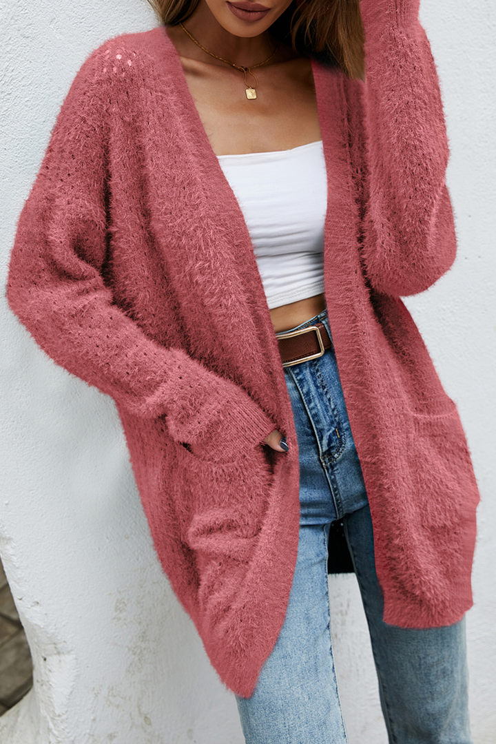 Stilla | Pullover Patchwork Uni Løs Med Lomme Ovenfor
