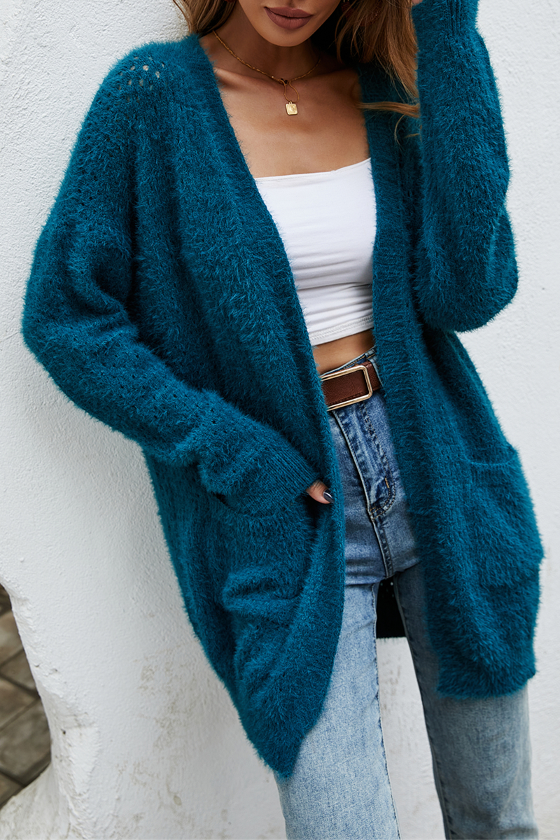 Stilla | Pullover Patchwork Uni Løs Med Lomme Ovenfor