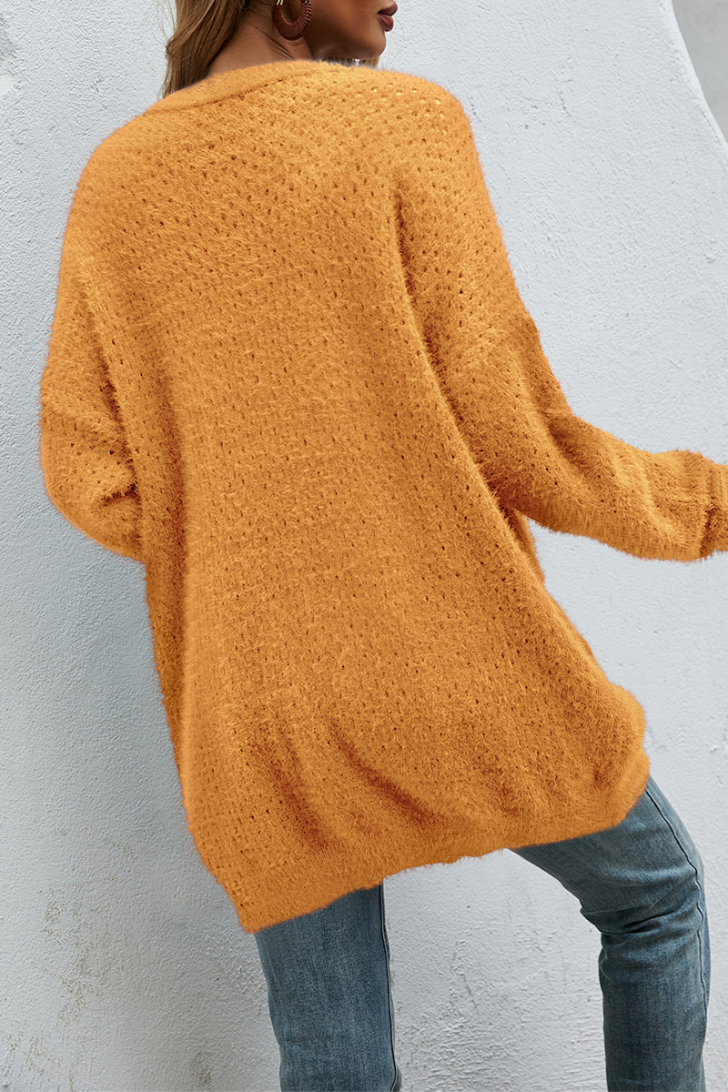 Stilla | Pullover Patchwork Uni Løs Med Lomme Ovenfor