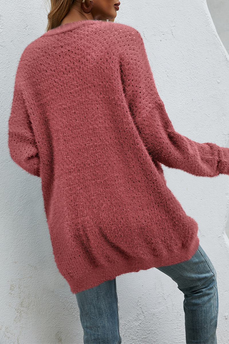 Stilla | Pullover Patchwork Uni Løs Med Lomme Ovenfor
