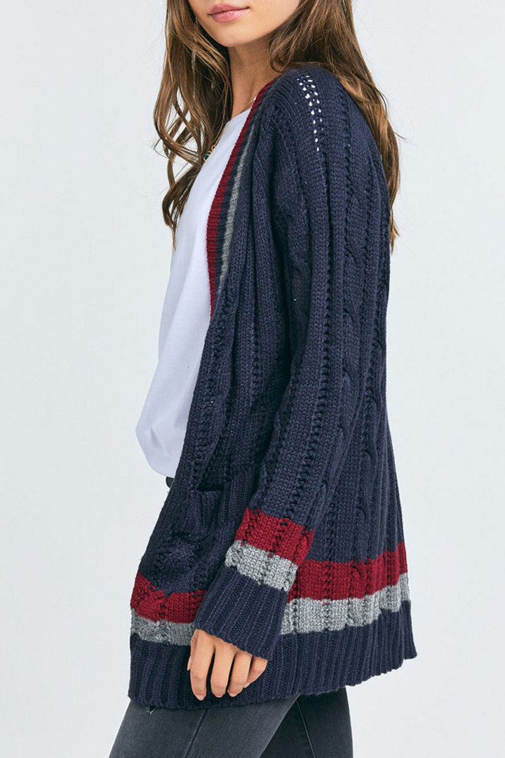 Stilla | Casual Stribet Pullover Med Lomme Ovenfor