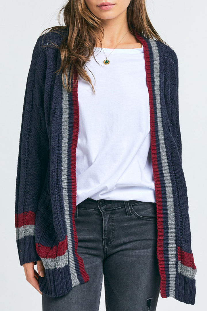 Stilla | Casual Stribet Pullover Med Lomme Ovenfor