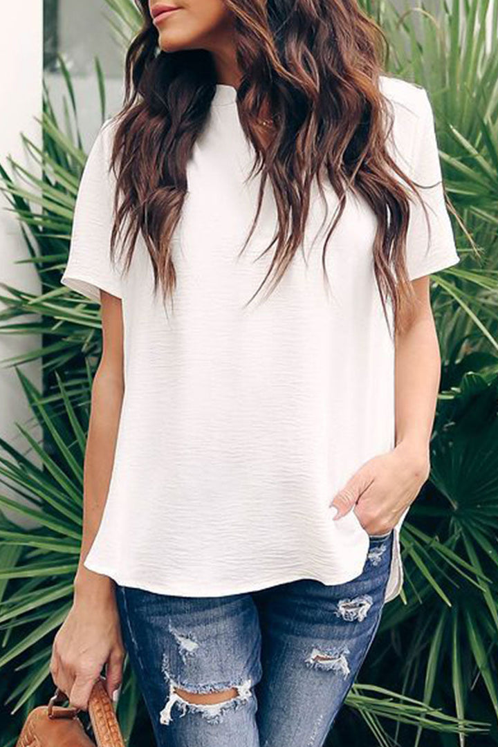 Stilla | Bluse i Patchwork Stil med V-udskæring og Mode Afslappet