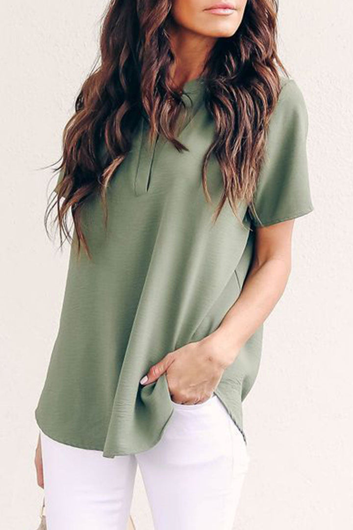 Stilla | Bluse i Patchwork Stil med V-udskæring og Mode Afslappet