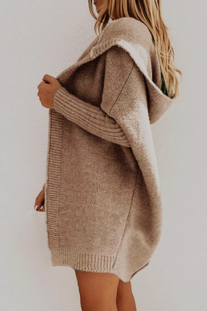 Stilla | Pullover Patchwork Uni Lækkert Med Hætte Og Krave