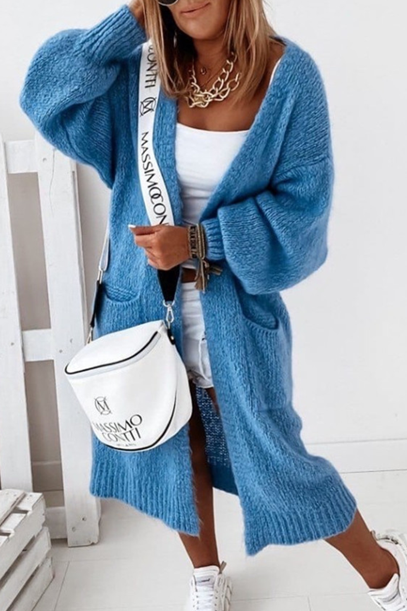 Stilla | Ensfarvet Casual Pullover Med Lomme Ovenfor