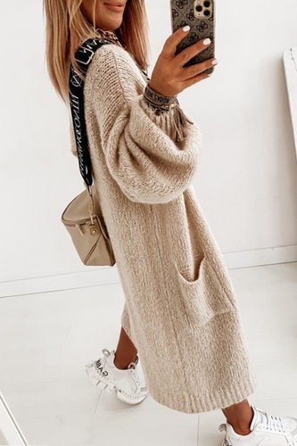 Stilla | Ensfarvet Casual Pullover Med Lomme Ovenfor