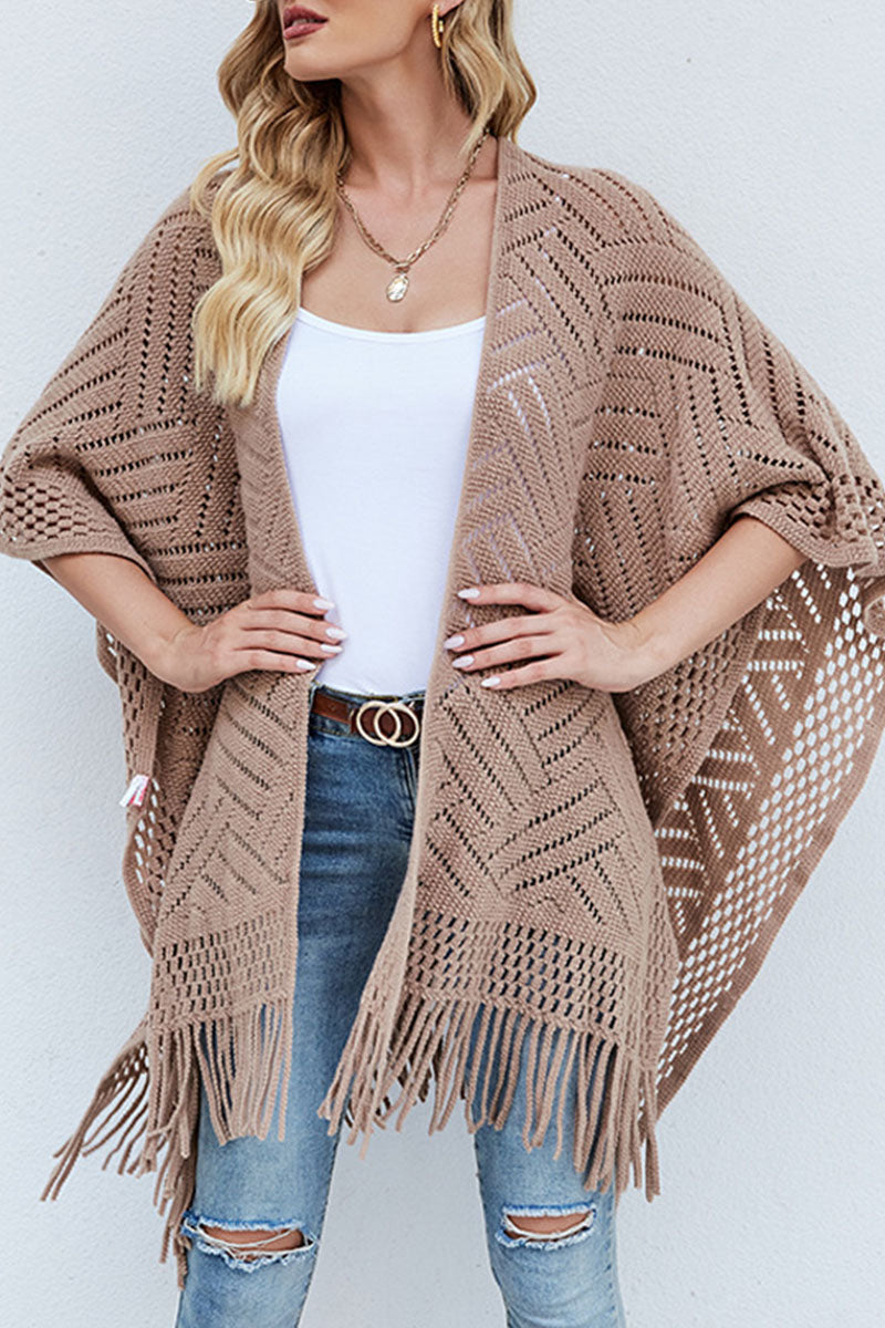 Stilla | Ensfarvede Tops Mode Street Med Frynser
