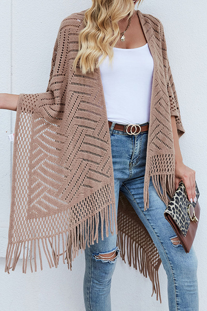 Stilla | Ensfarvede Tops Mode Street Med Frynser