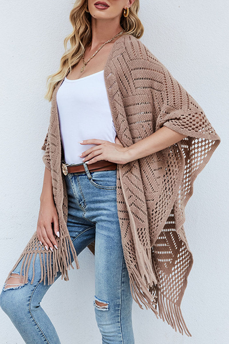 Stilla | Ensfarvede Tops Mode Street Med Frynser