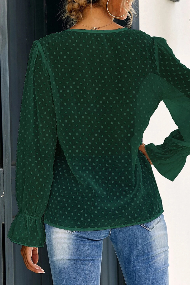 Stilla | Elegante Patchwork Overdele Med Flæser Og V-udskæring