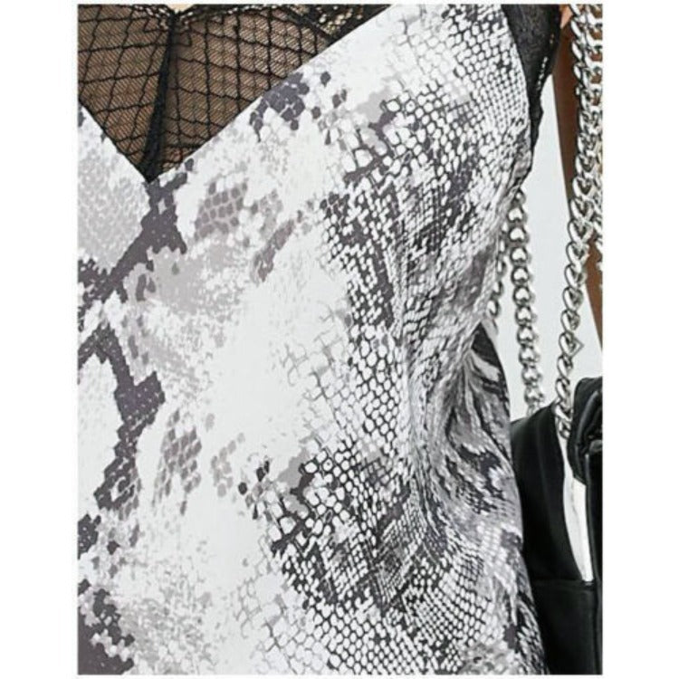 Dame Spidstop Spidserprint Spaghetti-Skuldertop Stilla
