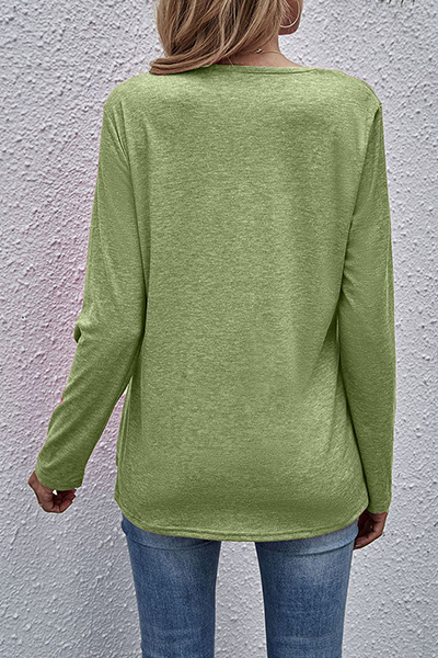 Stilla | Casual Plisseringer Med V-udskæring i Ensfarvet Design