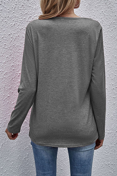 Stilla | Casual Plisseringer Med V-udskæring i Ensfarvet Design