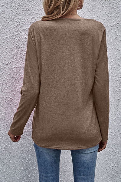 Stilla | Casual Plisseringer Med V-udskæring i Ensfarvet Design