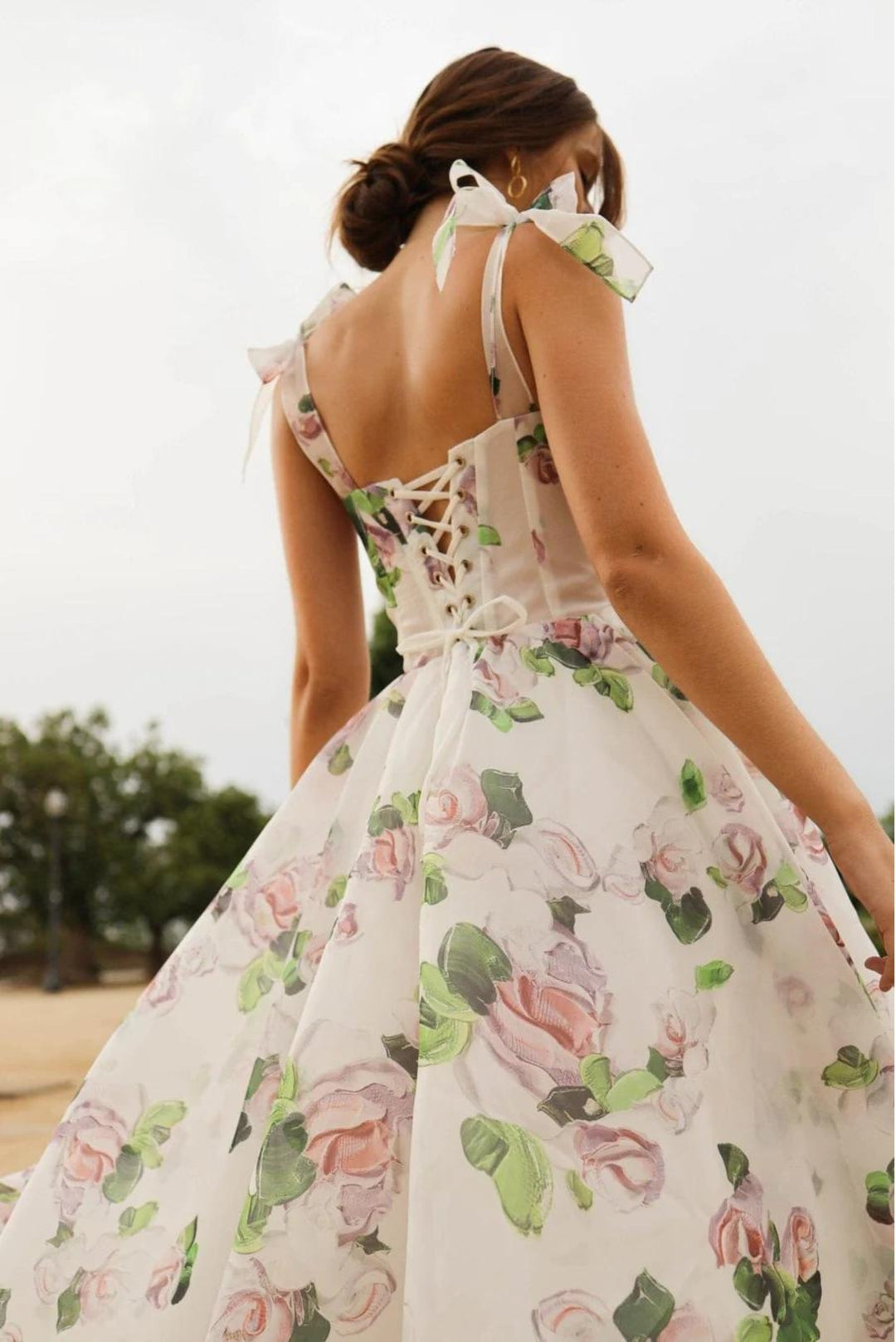 Stilla | Midikjole Bustier Floral