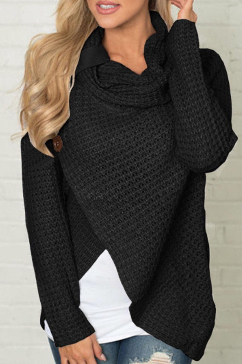 Stilla | Casual Rullekrave Sweater Med Fast Sløjfe