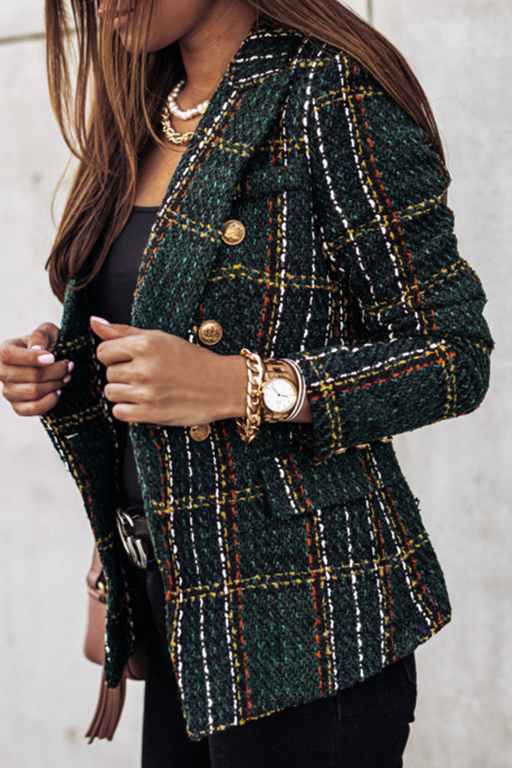 Stilla | Casual Wear med patchwork-sløjfe og reverskrave