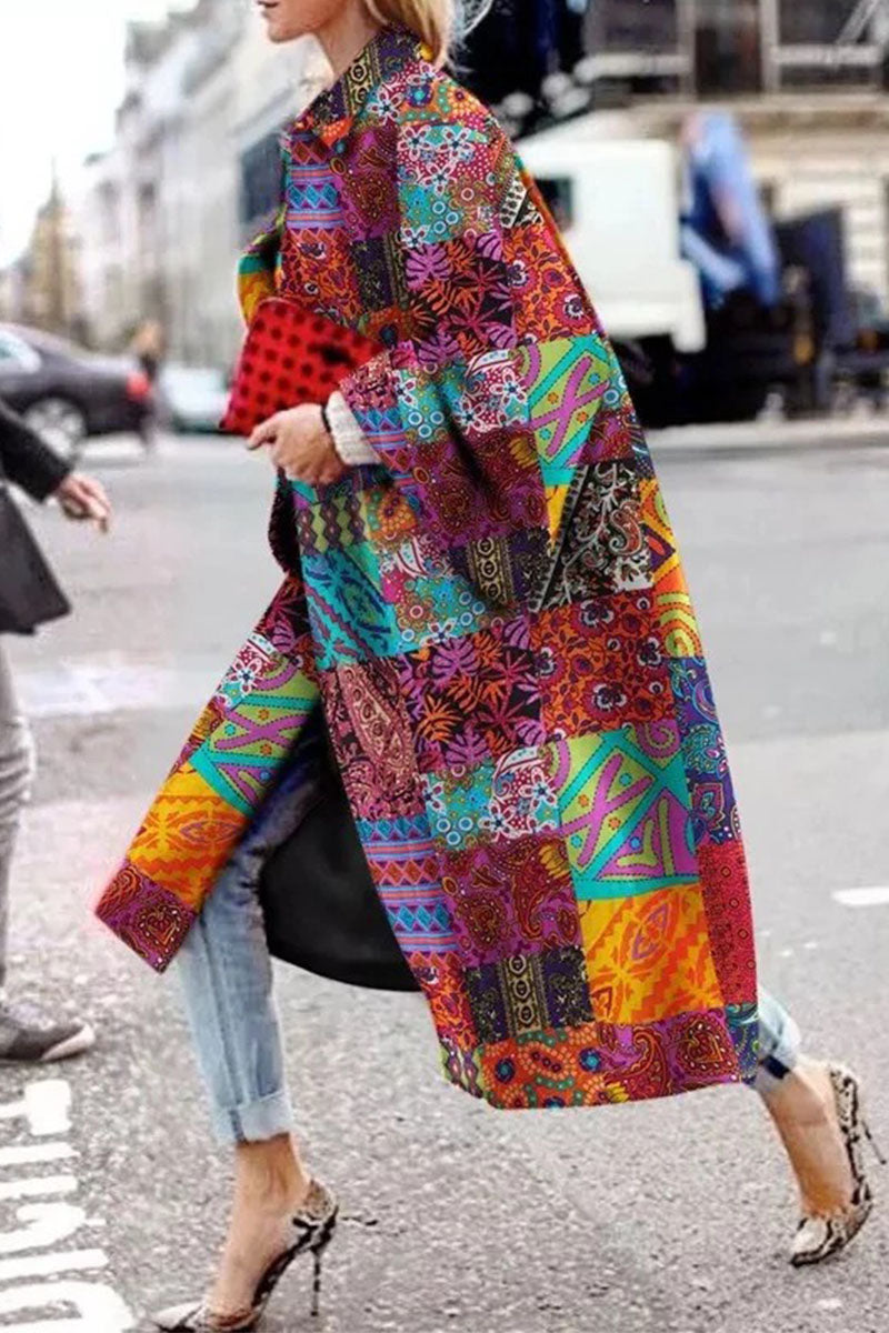 Stilla | Beklædning Til Udendørs Brug Med Omslaget Krave Af Bedrukt Camouflage Patchwork