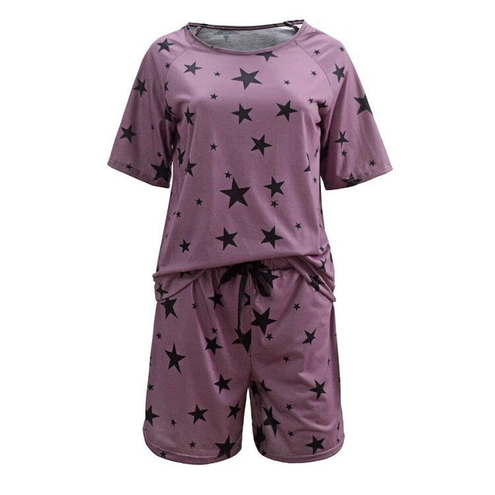 Dame stjerneprint afslappet loungewear sæt Stilla