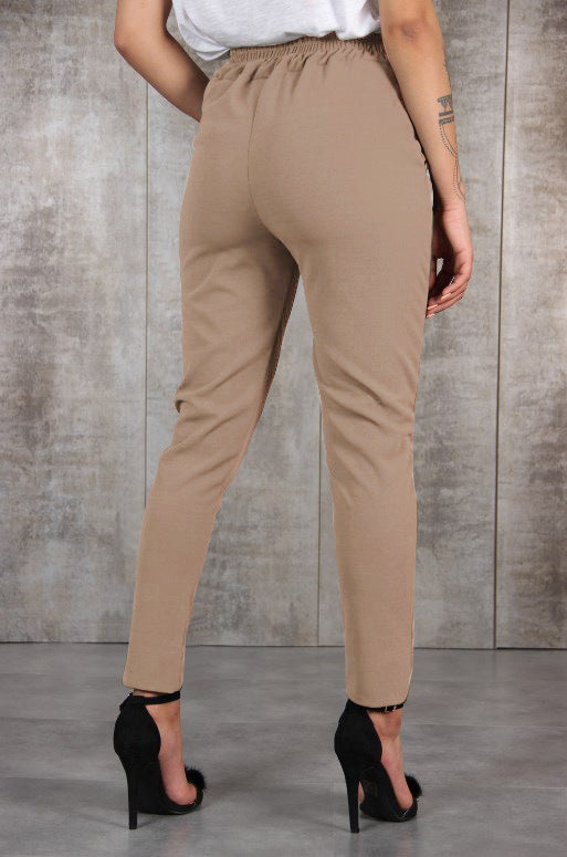 Dame elegant Chino-bukser med bindebælte Stilla