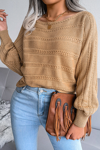 Stilla | Løs Sweatshirt Med Skulderfri Udsparinger og Blonder T-shirt Med Slids