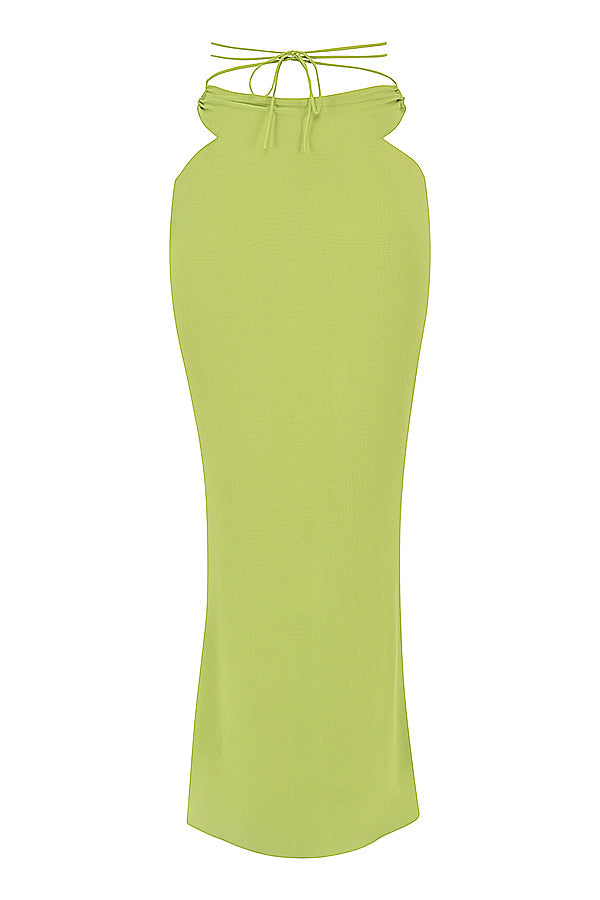 Stilla | Cropped Top Med Udskåret Maxi Nederdel