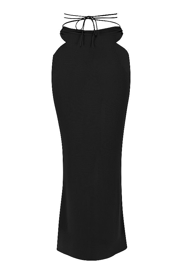 Stilla | Cropped Top Med Udskåret Maxi Nederdel