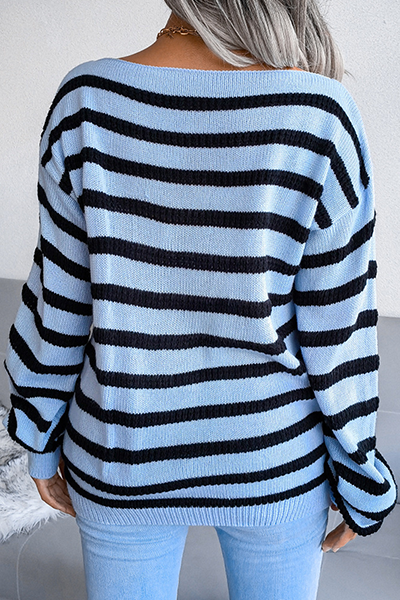 Stilla | Casual Toppe Med Skulderfrie Stropper I Stribet Patchwork Kontrast