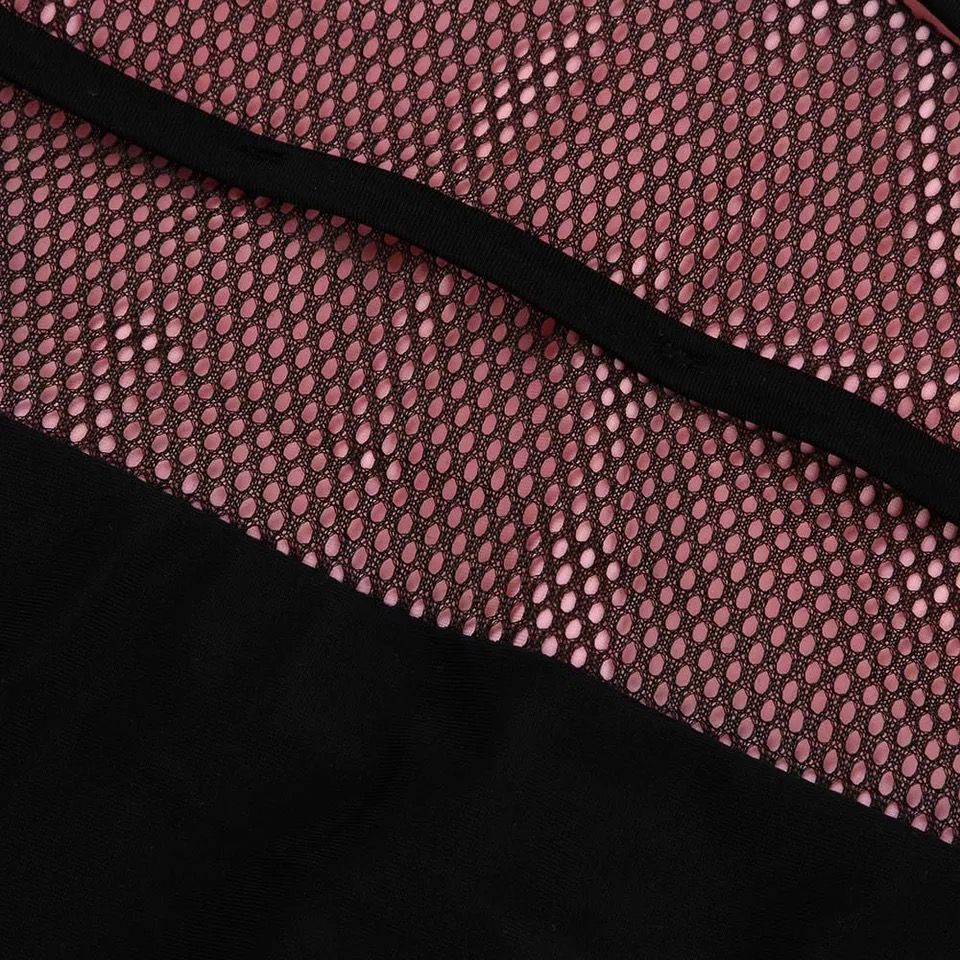 Dame enhed badedragt med stropløs snit og elastisk mesh-indsats Stilla