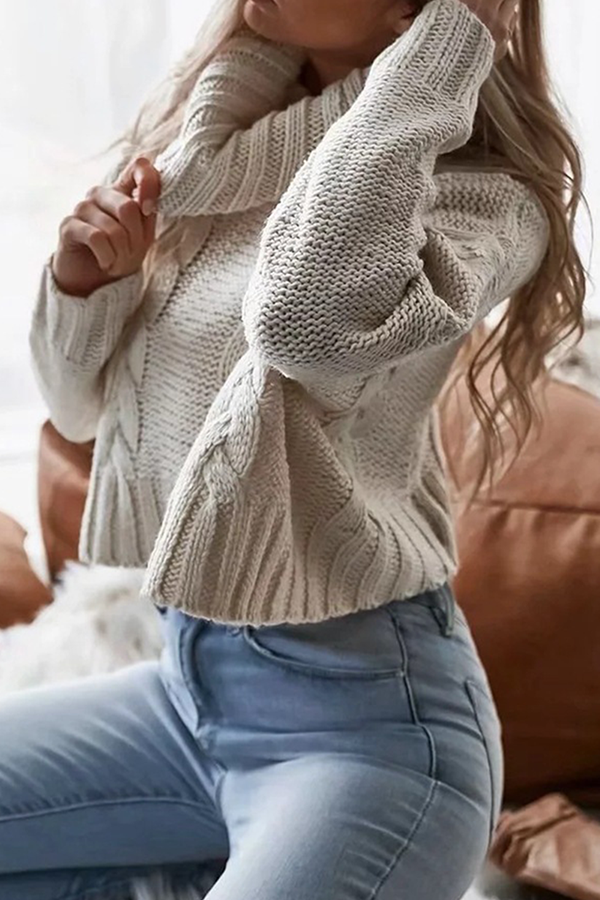 Stilla | Modefarvet Ensfarvet Rullekravepullover Med Spalteoverdel