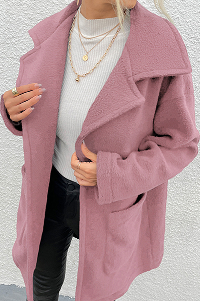 Stilla | Mode Elegant Udendørs Tøj Med Solid Patchwork Lommer og Omklappelig Krave