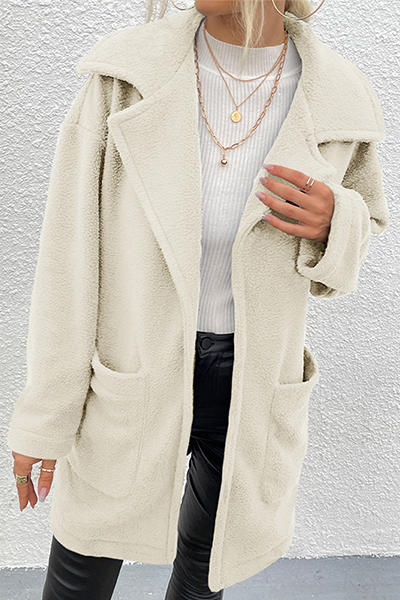 Stilla | Mode Elegant Udendørs Tøj Med Solid Patchwork Lommer og Omklappelig Krave