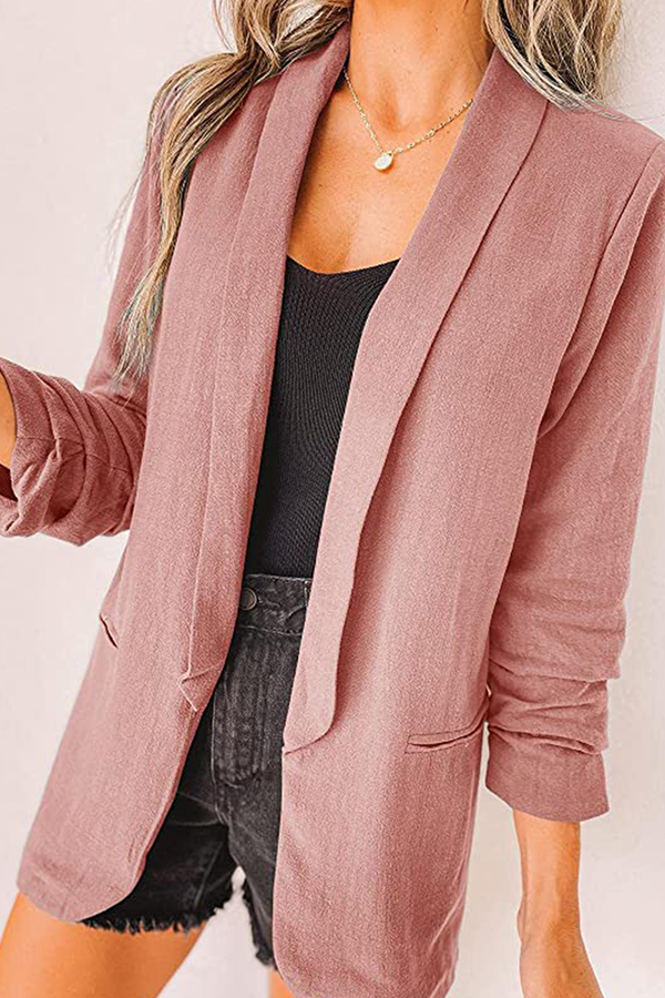 Stilla | Afslappet Elegant Solid Patchwork Lomme Turndown Krave Ydertøj