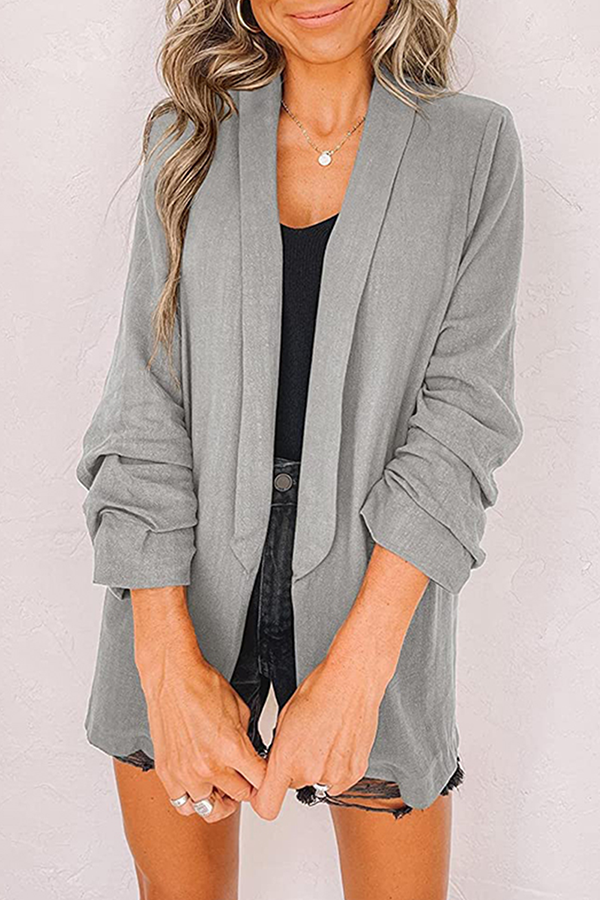 Stilla | Afslappet Elegant Solid Patchwork Lomme Turndown Krave Ydertøj