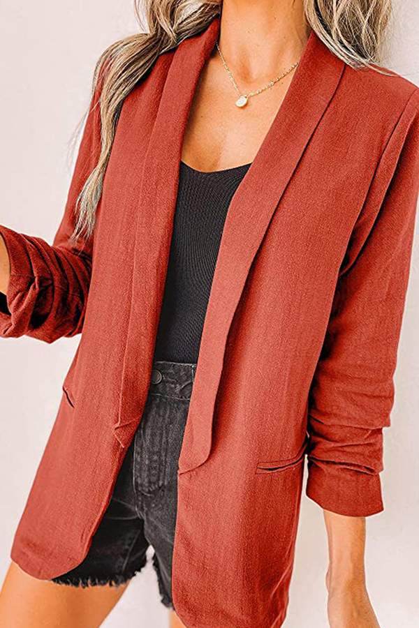 Stilla | Afslappet Elegant Solid Patchwork Lomme Turndown Krave Ydertøj